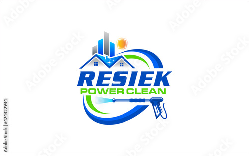 Illustration vector graphic of pressure power wash spray logo design template-05
