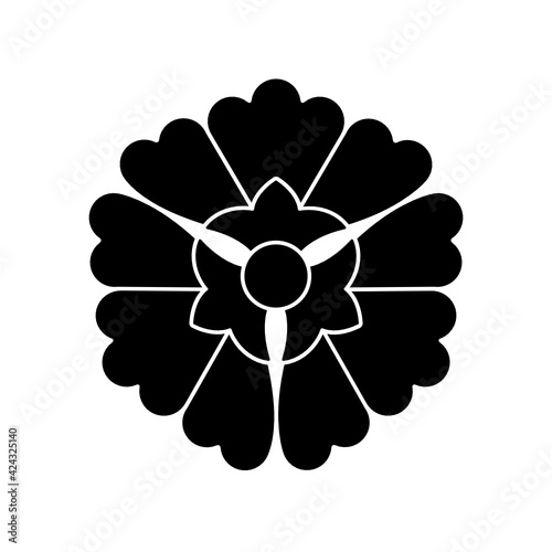花菱紋・三つ寄せ花菱（みつよせはなびし）/ 三つ寄せ横見花菱（みつよせよこみはなびし）
