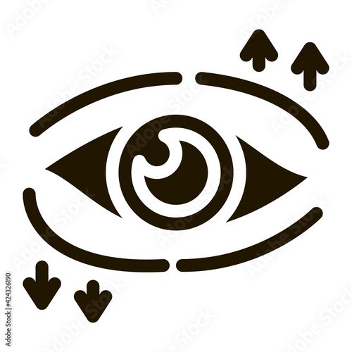 eyebrow down surgery glyph icon vector. eyebrow down surgery sign. isolated symbol illustration
