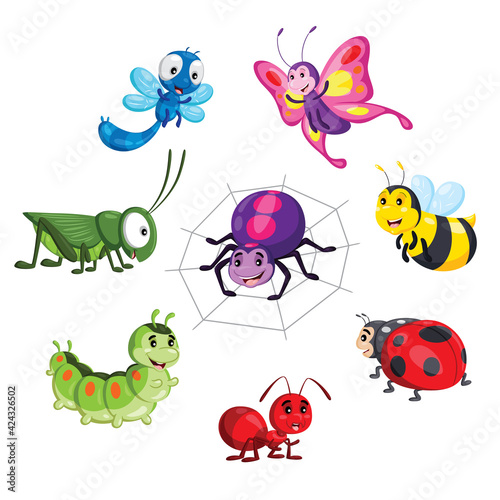 Cartoon insect set. © rubynurbaidi