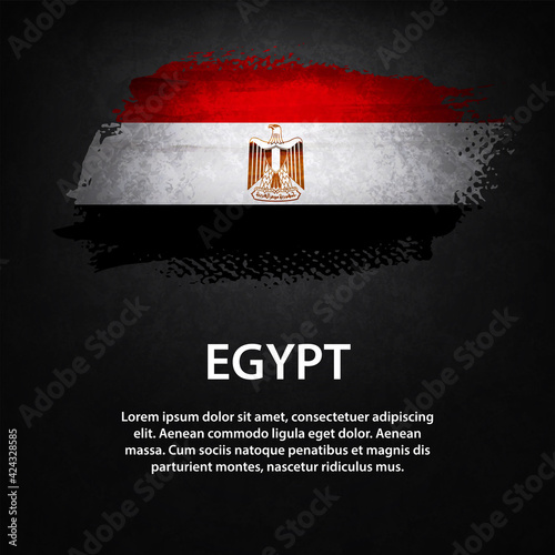 Egypt Flag Black Background