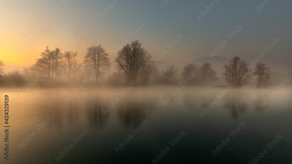 misty morning on the river misty morning on the river