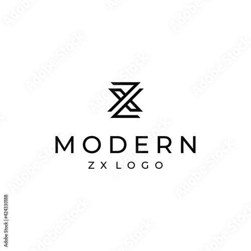 ZX monogram logo vector modern simple sophisticated combination design concepts