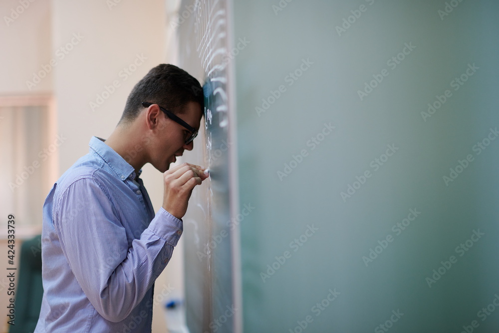 the student does the task on the board the student does the task on the board