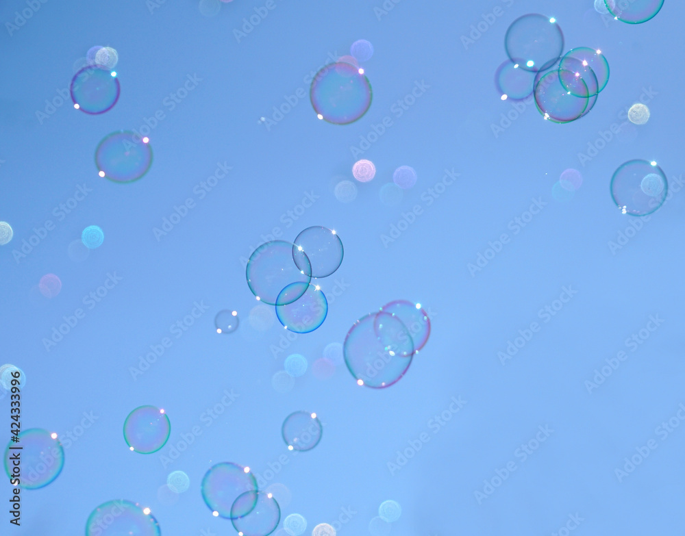 bubble in the air as design background