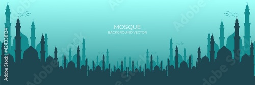 vector graphic mosque design religion of islamic backgound elegant arabic