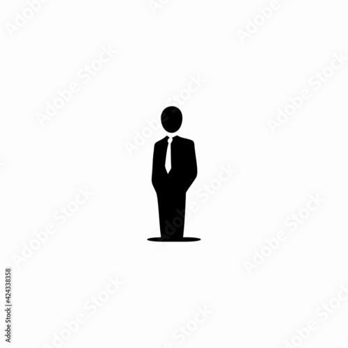 letter i and business man vector logo illustration