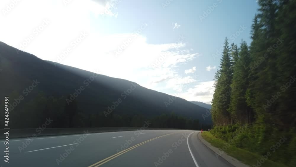 Gimbal Driving in British Columbia, Canada during a summer afternoon Gimbal Driving in British Columbia, Canada during a summer afternoon