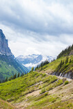 Going-to-the-Sun Road with mountain background, Glacier National Park, Montana