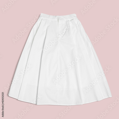 Canvas Print White flared skirt women's apparel