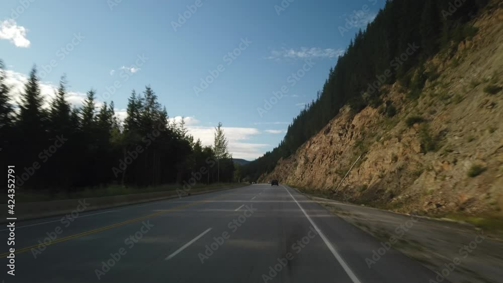 Gimbal Driving in British Columbia, Canada during a summer afternoon Gimbal Driving in British Columbia, Canada during a summer afternoon