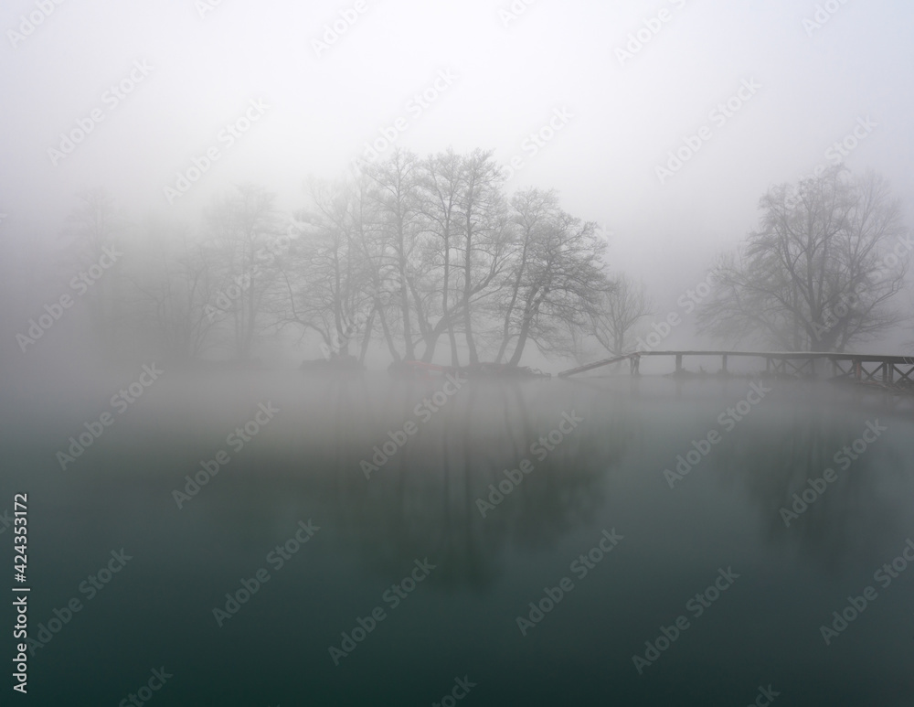 Fototapeta premium fog on the river