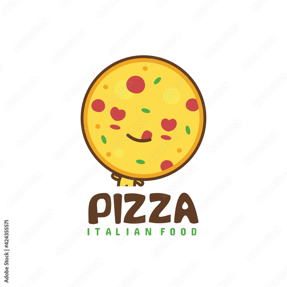 cute pizza mascot characters