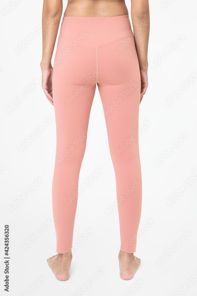 Pink yoga pants women’s sportswear rear view Pink yoga pants women’s sportswear rear view