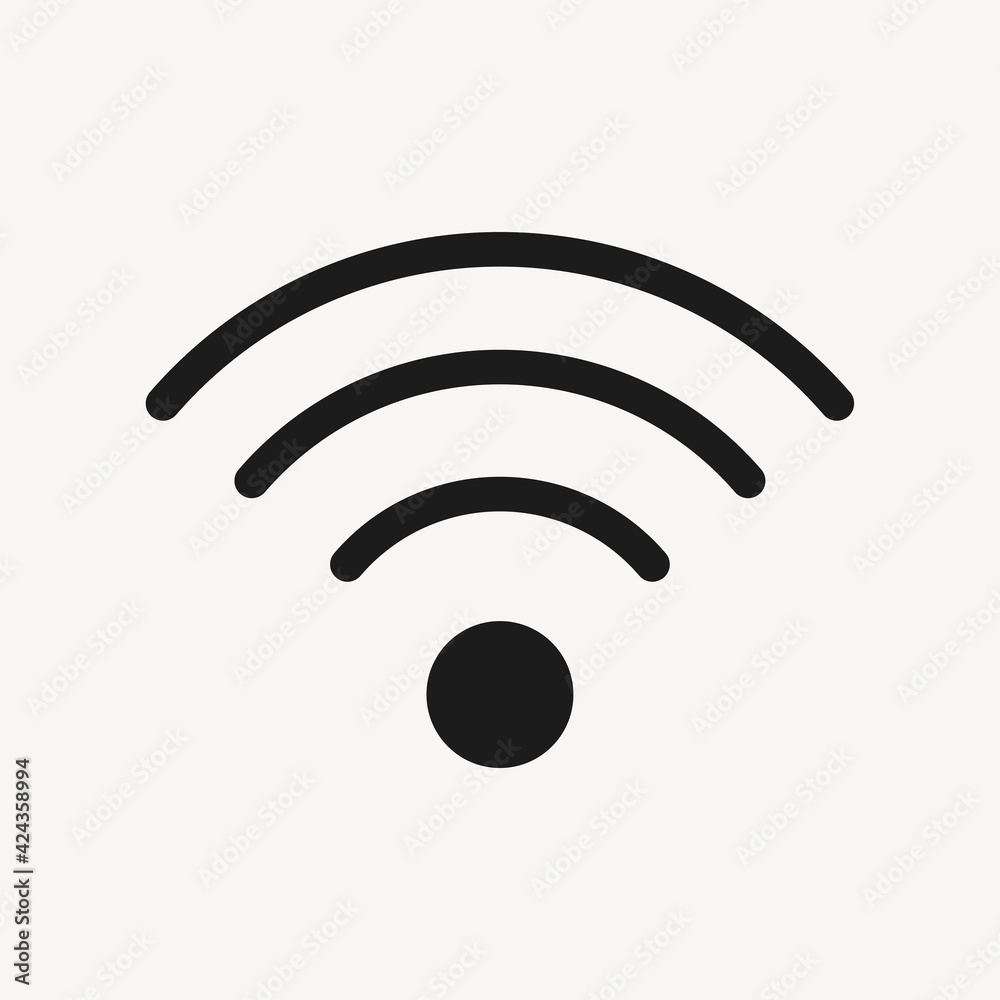 Wifi filled icon black for social media app Wifi filled icon black for social media app
