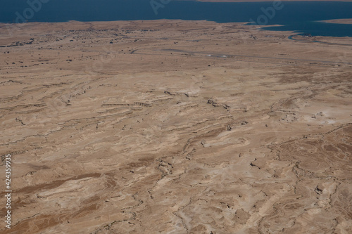 Desert landscape of Israel, Dead Sea, Jordan.