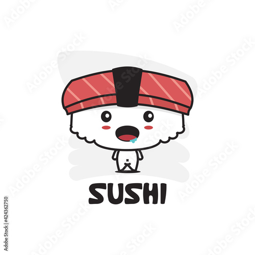 cute sushi mascot character