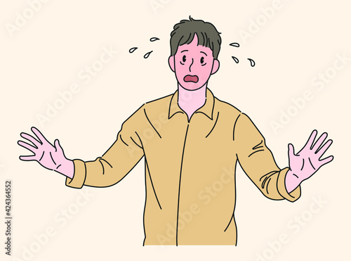 Fotografía A man has an embarrassing expression