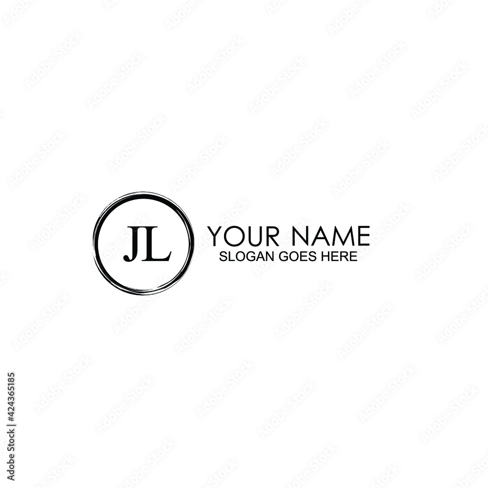 JL Initials handwritten minimalistic logo template vector JL Initials handwritten minimalistic logo template vector