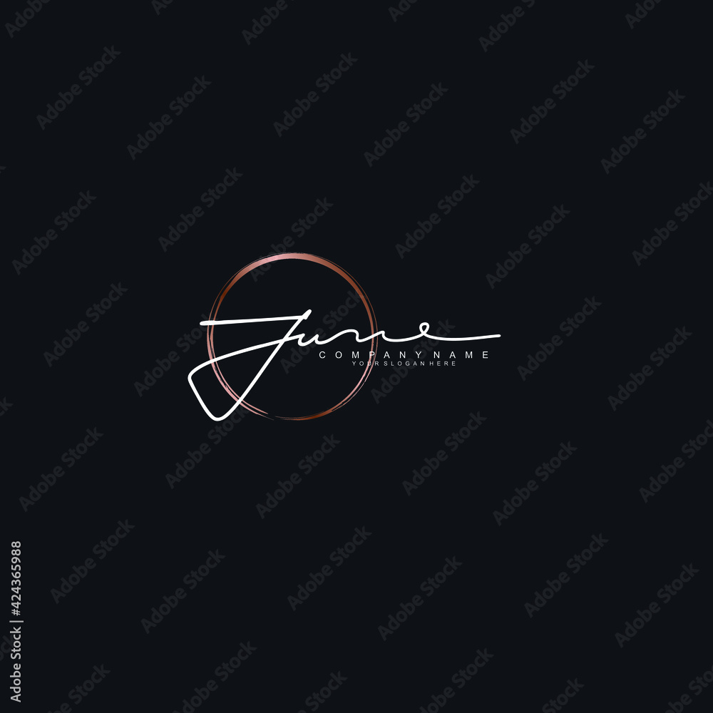 JU Initials handwritten minimalistic logo template vector JU Initials handwritten minimalistic logo template vector