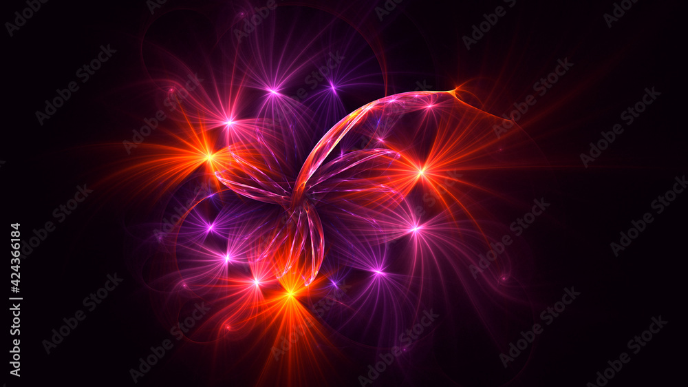 3D rendering abstract colorful fractal light background 3D rendering abstract colorful fractal light background