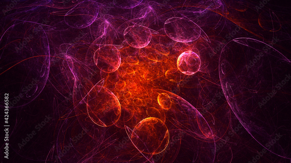 3D rendering abstract fractal light background 3D rendering abstract fractal light background