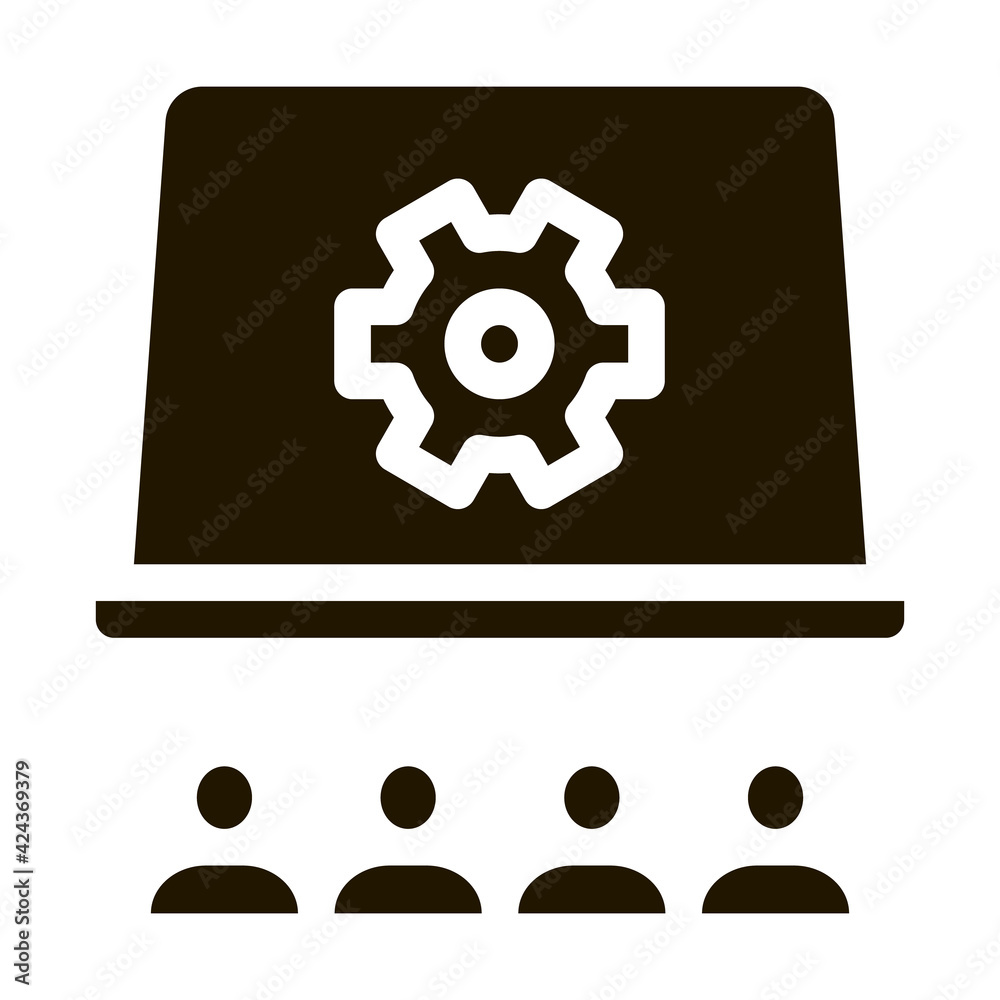 office working meeting glyph icon vector. office working meeting sign. isolated symbol illustration office working meeting glyph icon vector. office working meeting sign. isolated symbol illustration