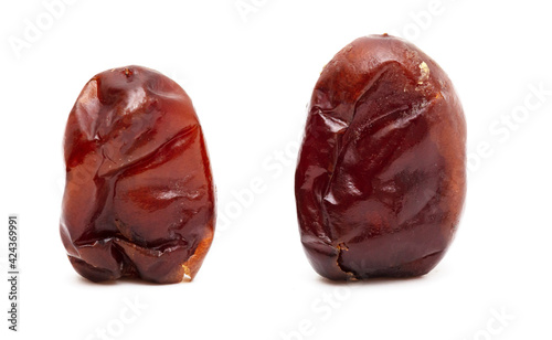 Dried dates isolated on a white