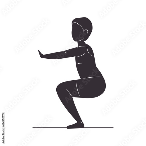 fitness squats silhouette