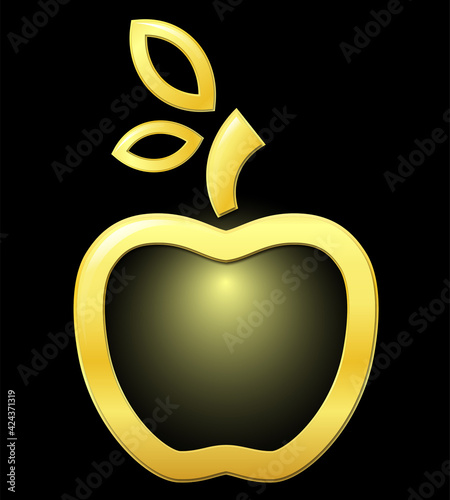 Golden apple icon