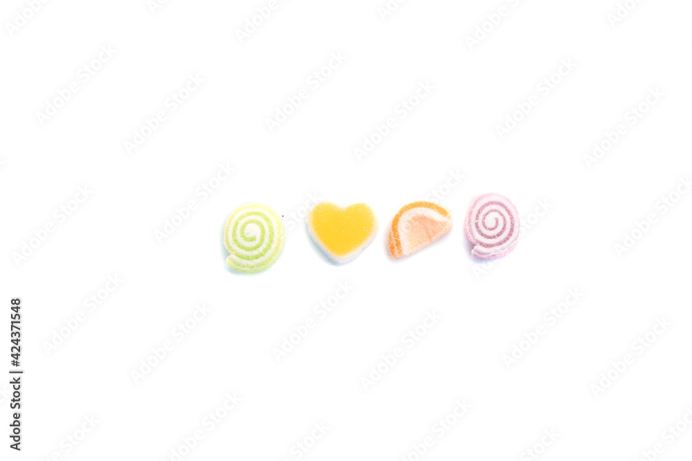 colorful lollipop isolated on white background