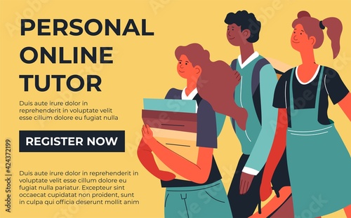 Personal online tutor, courses for students in web