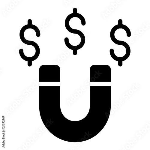 A solid design, icon of attract money
