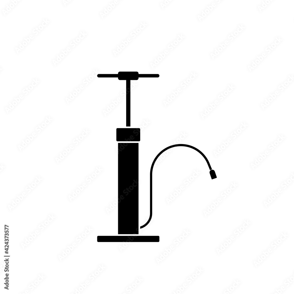 bicycle pump line icon, illustration