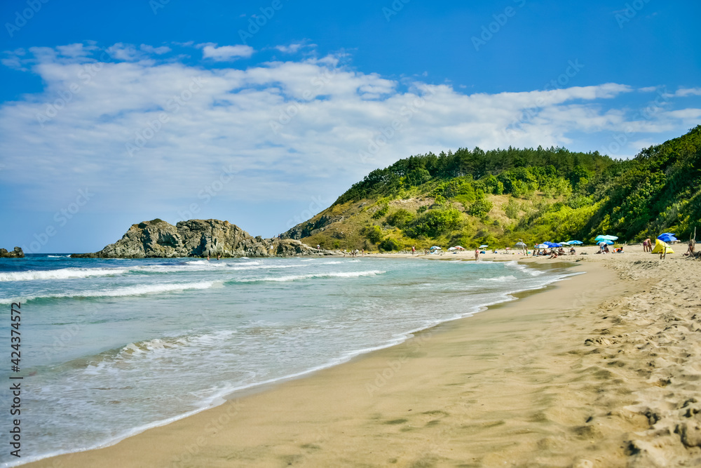  Beautiful scenery of the pristine beach in Silistar, Black Sea, Bulgaria 