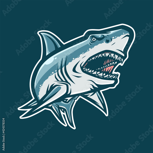 Shark Mascot illustration for esport © Issar