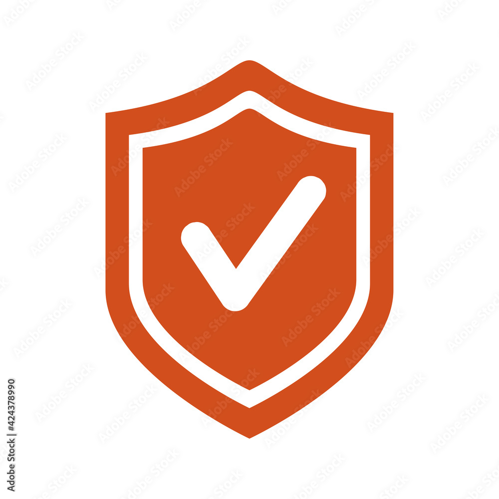 Shield Check Mark Icon Vector Illustration