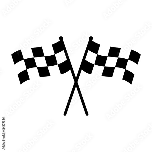 Race flag icon. Start icon