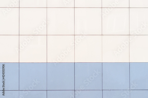 Light facade tiles in two colors