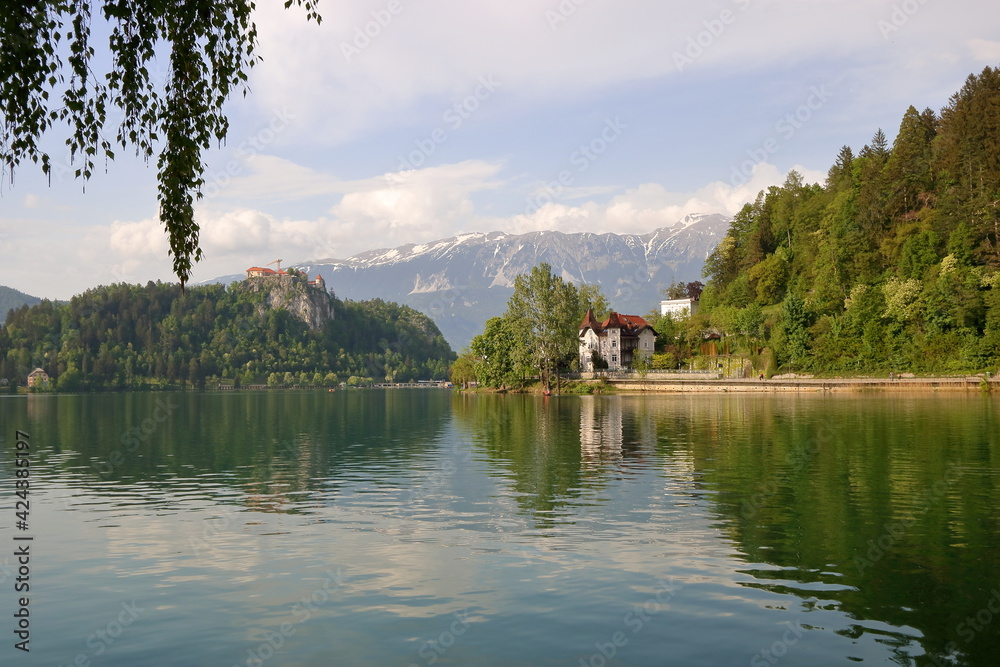lake Bled in the mountains, Slovenia