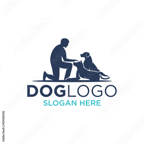 Dog Logo Design Template Inspiration, Vector Illustration, Modern, Minimalist.