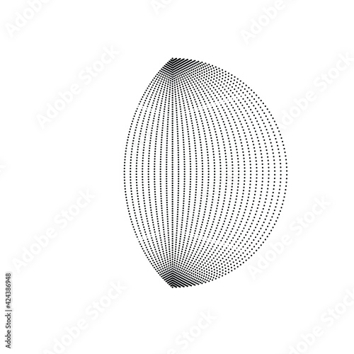 Halftone dots in circle form. round logo . vector dotted frame . design element © miloje