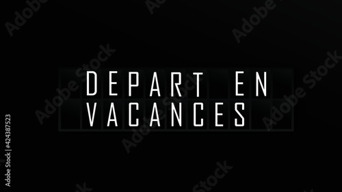 départ en vacances