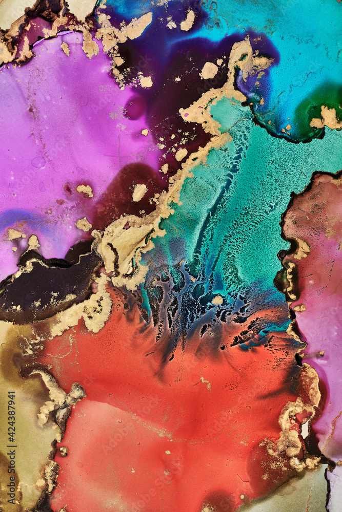 Alcohol ink art.Mixing liquid paints. Modern, abstract colorful background, wallpaper. Marble texture.Translucent colors Alcohol ink art.Mixing liquid paints. Modern, abstract colorful background, wallpaper. Marble texture.Translucent colors