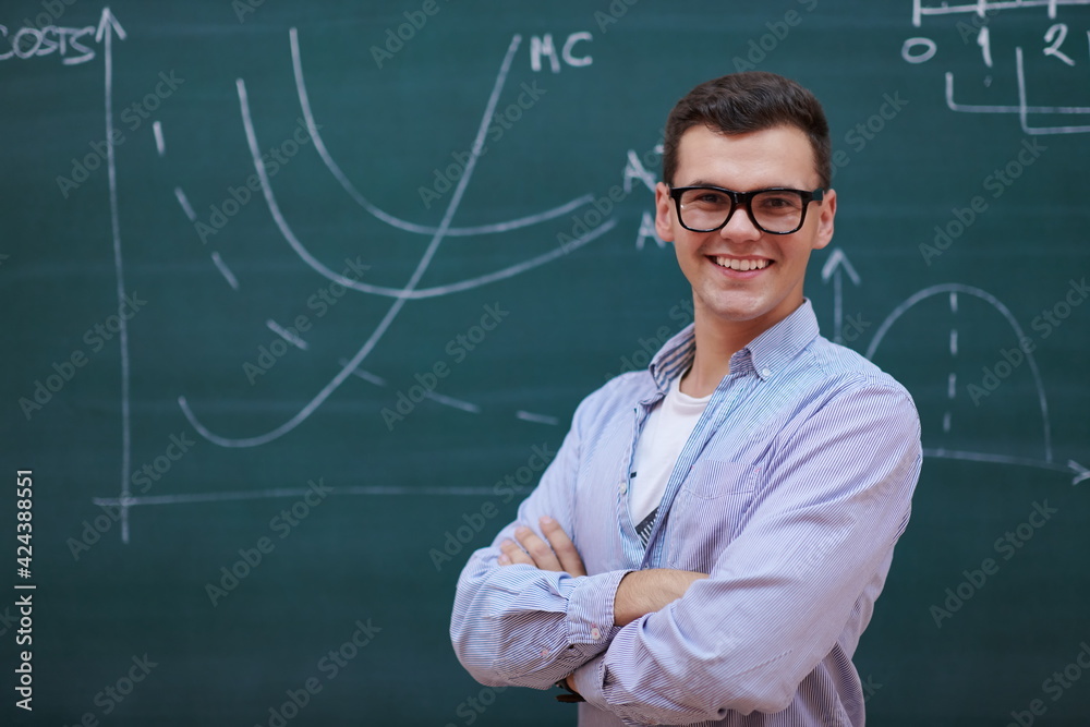 the student does the task on the board