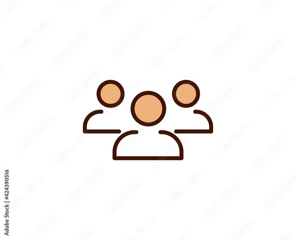 Team line icon. Vector symbol in trendy flat style on white background. Office sing for design. Team line icon. Vector symbol in trendy flat style on white background. Office sing for design.