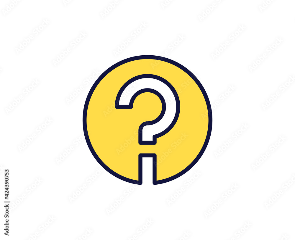 Question flat icon. Thin line signs for design logo, visit card, etc. Single high-quality outline symbol for web design or mobile app. Sign outline pictogram. Question flat icon. Thin line signs for design logo, visit card, etc. Single high-quality outline symbol for web design or mobile app. Sign outline pictogram.