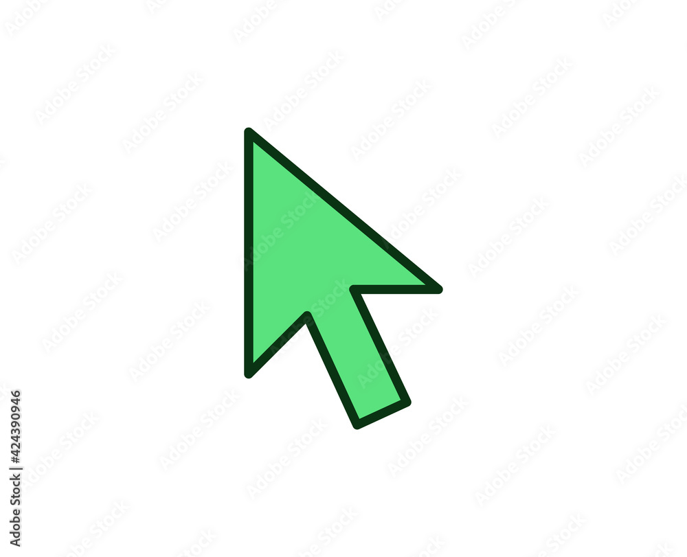 Cursor premium line icon. Simple high quality pictogram. Modern outline style icons. Stroke vector illustration on a white background. 