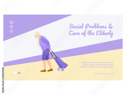Social problems and care of elderly landing page.