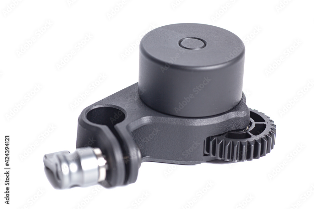 Focus motor for professional gimbal stabilizer 3-Axis for camera isolated on white background Focus motor for professional gimbal stabilizer 3-Axis for camera isolated on white background